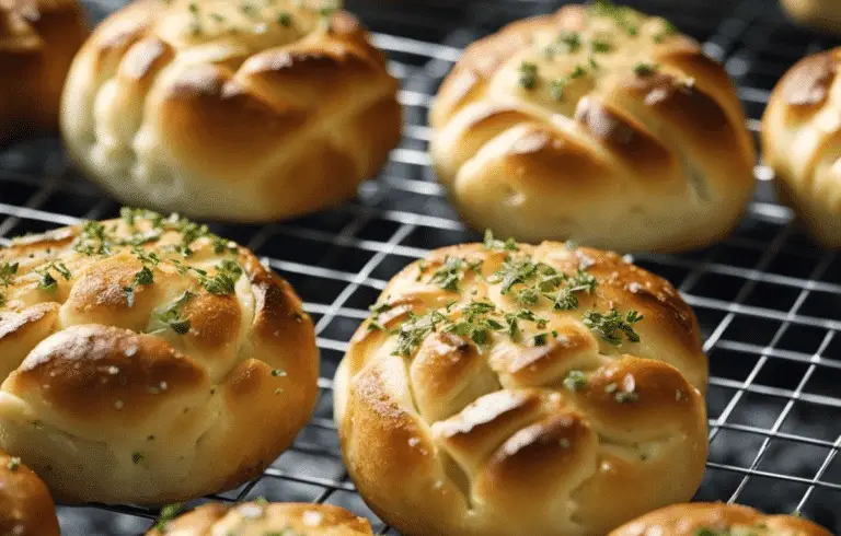 Garlic bread rolls are soft and fluffy dinner rolls brushed with delicious garlic herb butter. They make a perfect side to any dish, especially for Thanksgiving and the holidays!