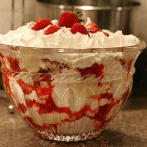 Southern Strawberry Punch Bowl Cake