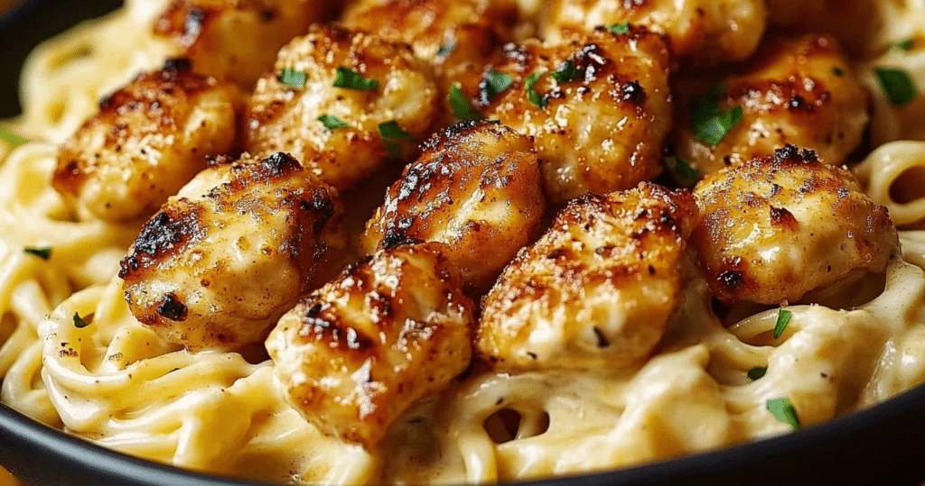 Garlic Butter Chicken with Creamy Parmesan Pasta